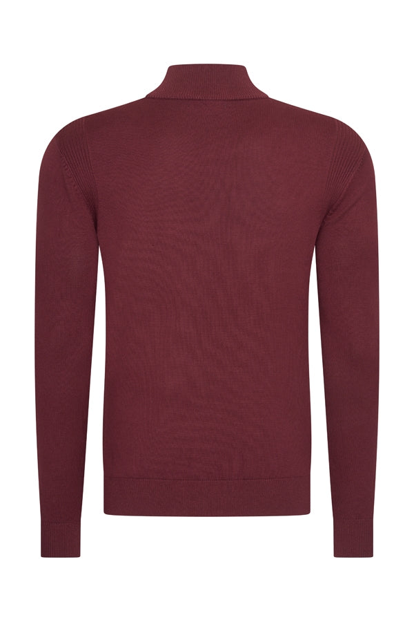 Mi Piace - Men Pullover - RM202017 | Zip | Burgundy