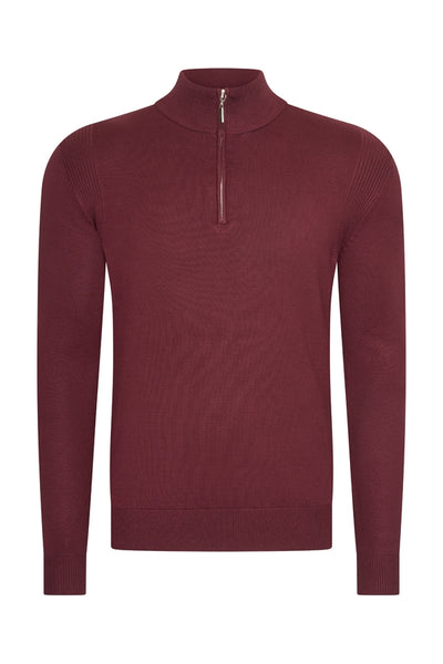 Mi Piace - Men Pullover - RM202017 | Zip | Burgundy