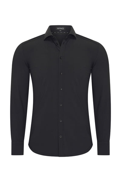 Travel Overhemd – Lange Mouw | Mi Piace – RM202010 Black