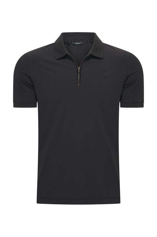 Polo Shirt | Zip– Mi Piace – Men - RM202047 Black