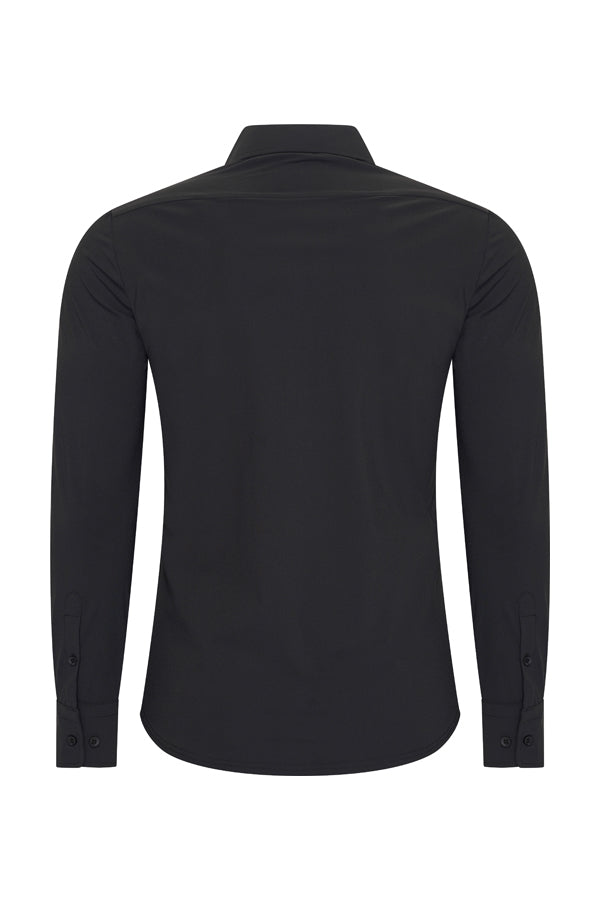 Travel Overhemd – Lange Mouw | Mi Piace – RM202010 Black