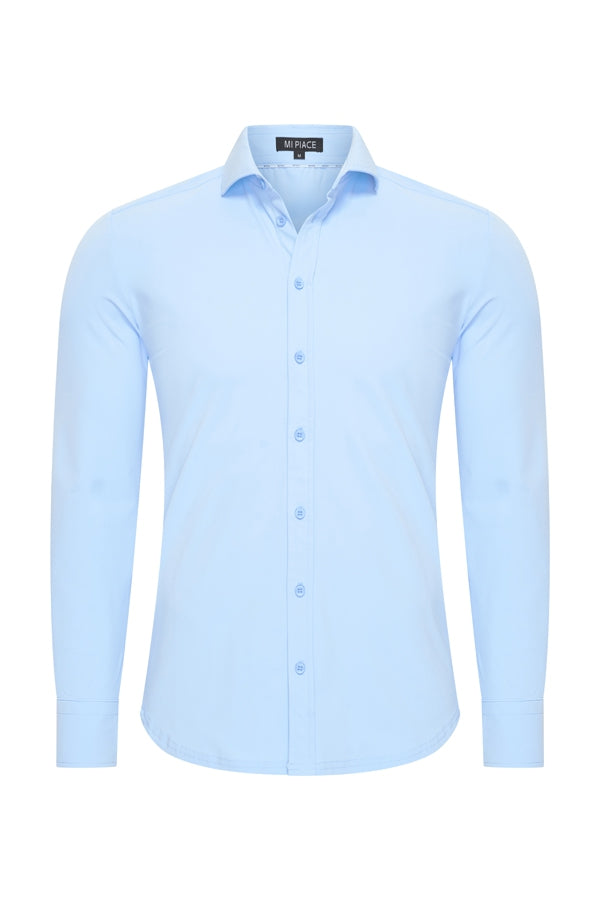 Travel Overhemd – Lange Mouw | Mi Piace – RM202010 Light Blue