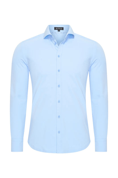 Travel Overhemd – Lange Mouw | Mi Piace – RM202010 Light Blue