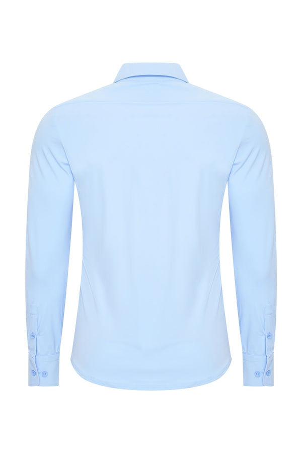 Travel Overhemd – Lange Mouw | Mi Piace – RM202010 Light Blue