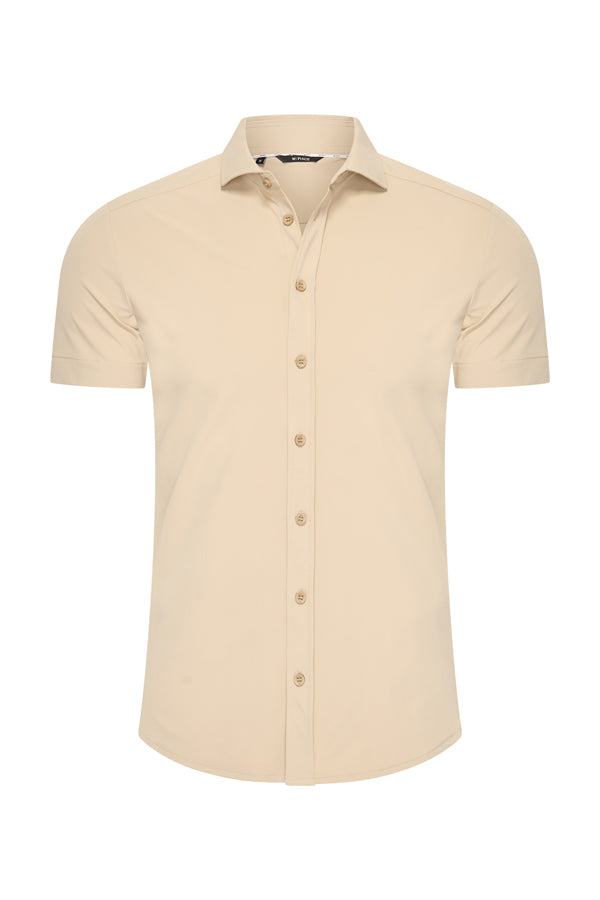Shirt Korte Mouw  – Mi Piace – Men-  RM202022 Sand
