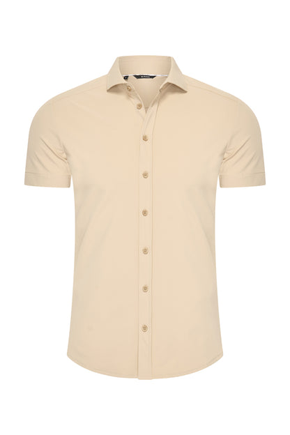 Shirt Korte Mouw  – Mi Piace – Men-  RM202022 Sand