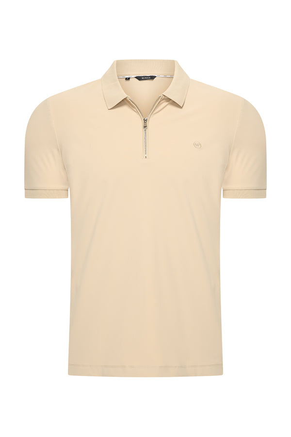 Polo Shirt | Zip– Mi Piace – Men - RM202047 Sand