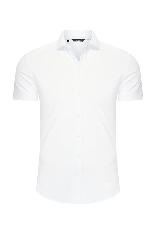 Shirt Korte Mouw  – Mi Piace – Men-  RM202022 White