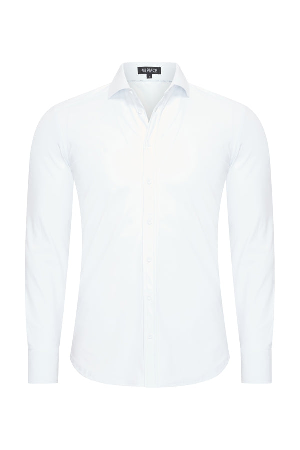 Travel Overhemd – Lange Mouw | Mi Piace – RM202010  White