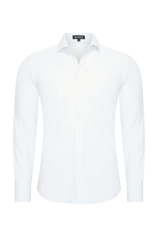 Travel Overhemd – Lange Mouw | Mi Piace – RM202010  White