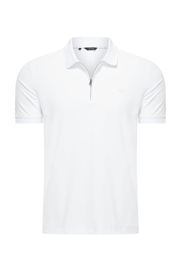 Polo Shirt | Zip– Mi Piace – Men - RM202047 White