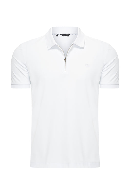 Polo Shirt | Zip– Mi Piace – Men - RM202047 White